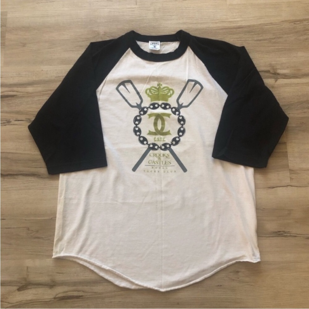Crooks & Castles Black and White Long Sleeve Tee